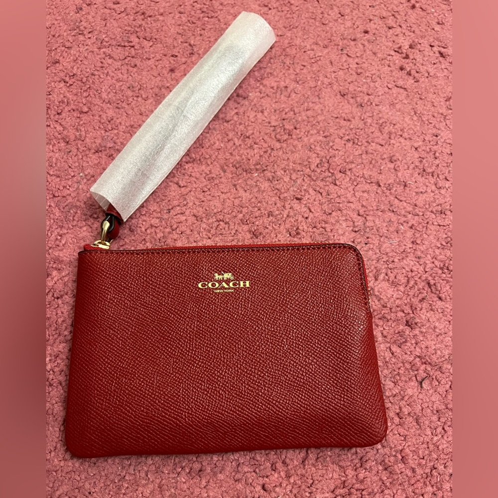 BRAND NEE red Coach wristlet